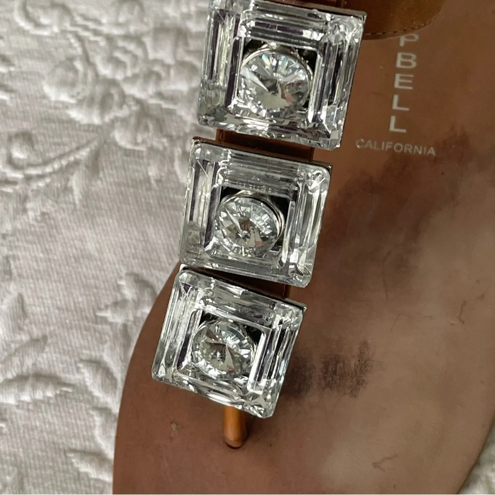 Jeffrey Campbell Rhinestone Flat Sandals. Size 8.5